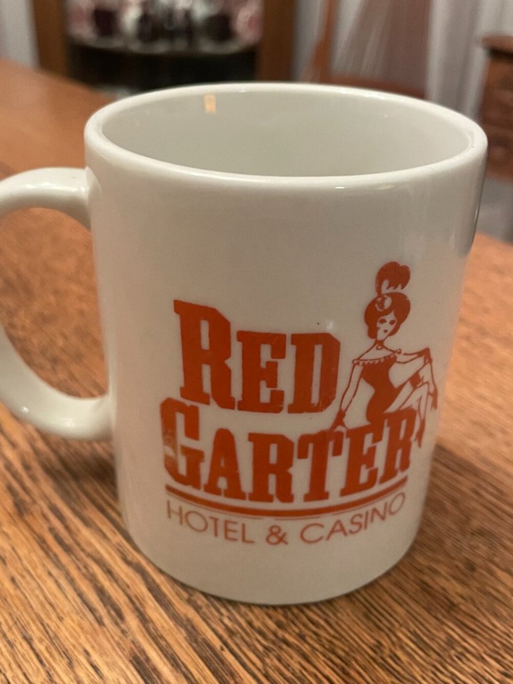 Vintage Red Garter Hotel & Casino Wendover Nevada Coffee Cup Mug 11 ounces